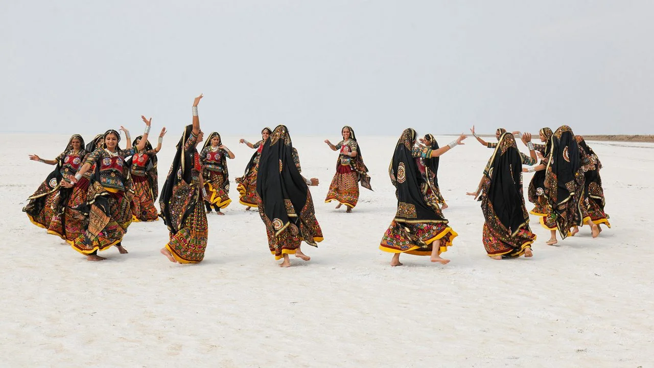 Traditional Kutchi cultural dancers performing folk dances Kutch