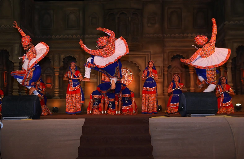 Traditional Kutchi folk music and cultural dance program campfire night
